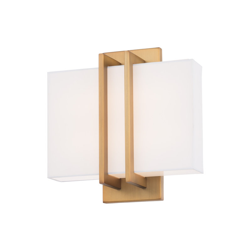 Downton LED Flush Mounted Sconce, 2700K, Aged Brass