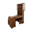 Bureau d'ordinateur d'angle en L avec tiroirs, bibliothèque et huche - bureau d'étude 2-en-1-1395678201