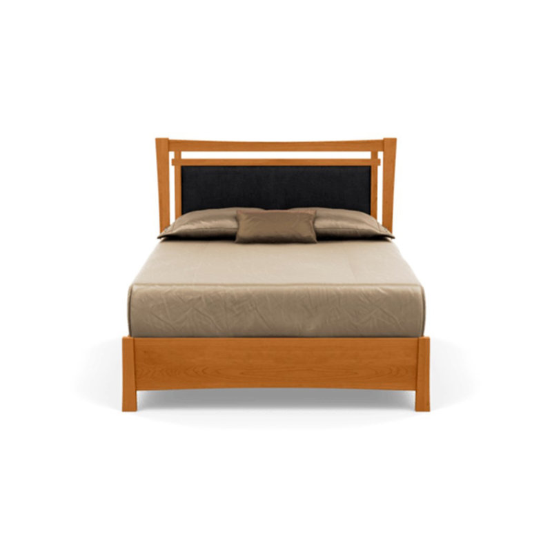 Monterey Upholstered Storage Bed, California King, Onyx, Natural Cherry