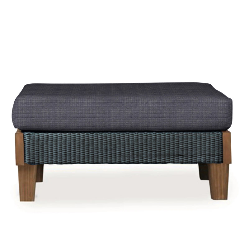 Catalina Outdoor Ottoman, Demo Oatmeal, Antique White