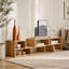 Meuble télé modulaire Freestyle, console multimédia réglable en bois clair avec compartiments de rangement ouverts, centre de divertissement minimaliste moderne, meuble télé à combinaison libre pour le salon