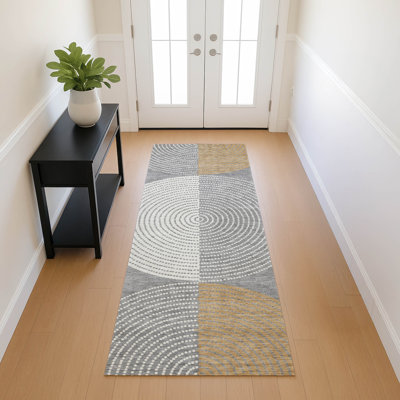 Tapis géométrique intérieur / extérieur lavable à la machine Jenning ACN2281