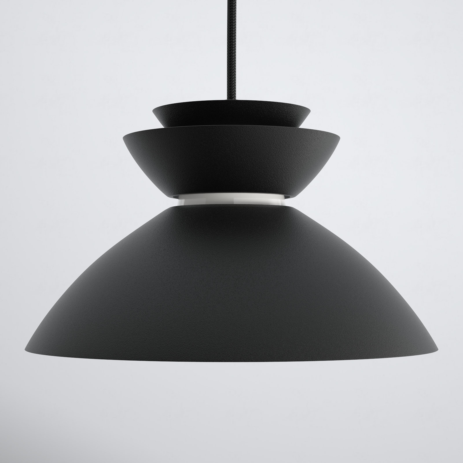 Hannes Dimmable Dome Single Light Pendant, Black