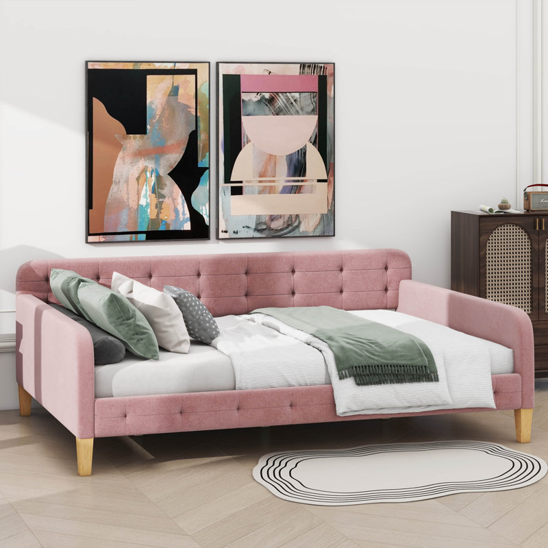 Lit de jour Sarfaraz, Double, Rose
