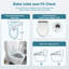 Electronic Smart Bidet Seat With Warm Air Drying, Heated Seat With Remote Control, Self-cleaning