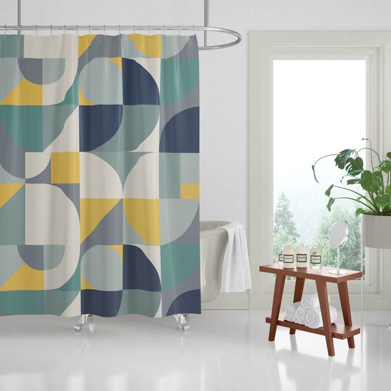 Stanley Mid-Centiury Shower Curtain, Teal