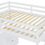 Lit mezzanine avec 7 tiroirs, 2 tablettes et un bureau