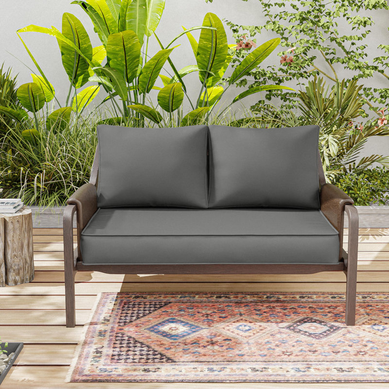 3-Piece Outdoor 5" Replacement Cushion Set Seat/Back Cushion，Only cushions, Light Gray