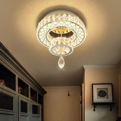Lustre moderne en cristal à intensité variable