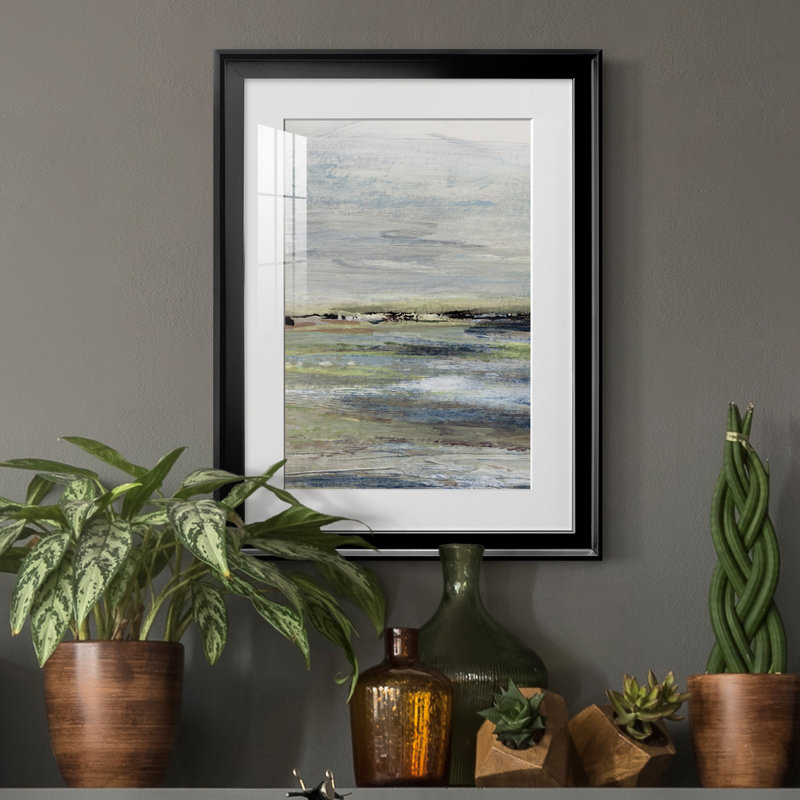 Wetlands I - peinture encadrée, Noir, H 22,5 po x l 30,5 po x P 1,5 po