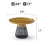 Table gigogne de 24 po avec plateau en fer gris mat et plateau en fer doré mat-1651586356-1651586359-1651586357
