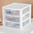 Sterilite Clearview Plastic Multipurpose Small 3 Drawer Desktop Storage Organization Unit for Home, Classrooms, or Office Spaces-103526229