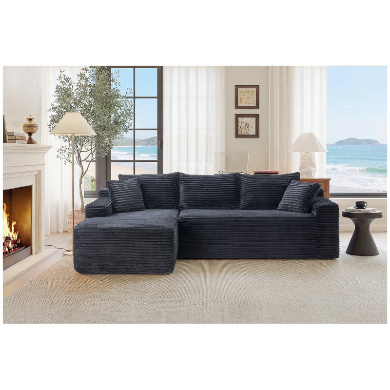 Canapé modulaire 106,3 po Cloud, Black