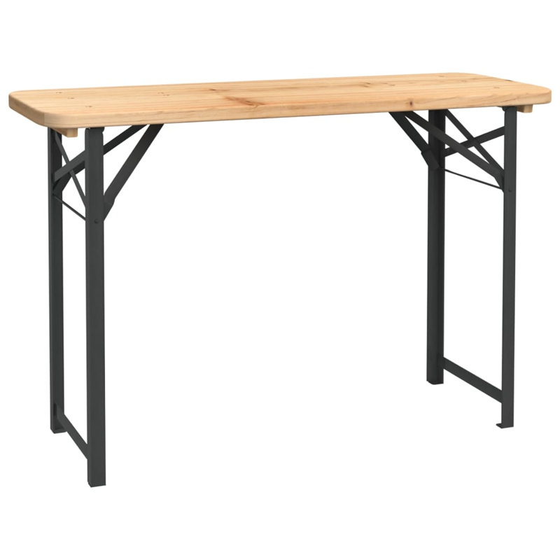 Roslanowick Rectangular Fir Folding Outdoor Dining Table , 115.5cm cm W 46cm cm D