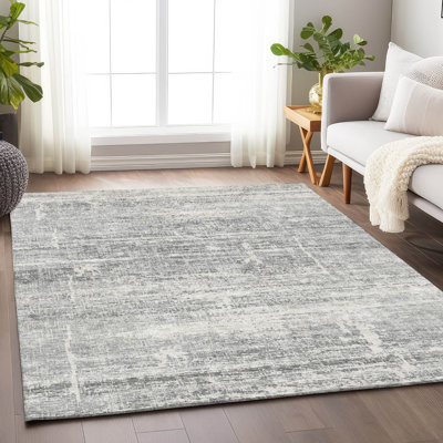 Premium Machine Washable Gerardo Silver Rug