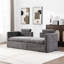 Canapé surdimensionné en chenille 2 places de 82,68 po de large avec coussins, idéal pour les chambres à coucher, les salons et les coins-fenêtres-394583468