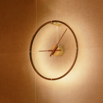 Ombra Solid Wood Wall Clock