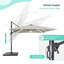 Parasol lumineux en porte-à-faux 11,5 x 9 pi avec base Doogal-2068372667