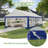  13FT x 26FT Canopy with Rolled Sidewalls,White & Blue-102834525-124639097