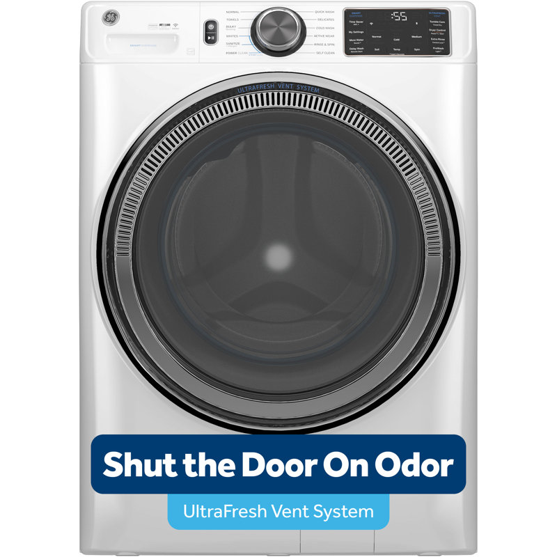 GE® ENERGY STAR 4.8 cu. ft. Capacity Smart Front Load ® Washer with UltraFresh Vent System with OdorBlock™ and Sanitize w/Oxi