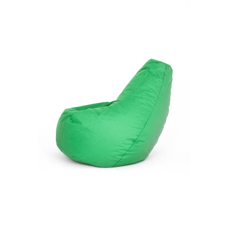 Fauteuil à billes vert de qualité supérieure, 31,5 po x 29,5 po x 11,8 po | 100% polyester avec tissu imperméable ImpertEX | Rempli de billes en EPS recyclées pour un confort ultime | Housse zippée amovible, idéale pour les enfants et les adultes