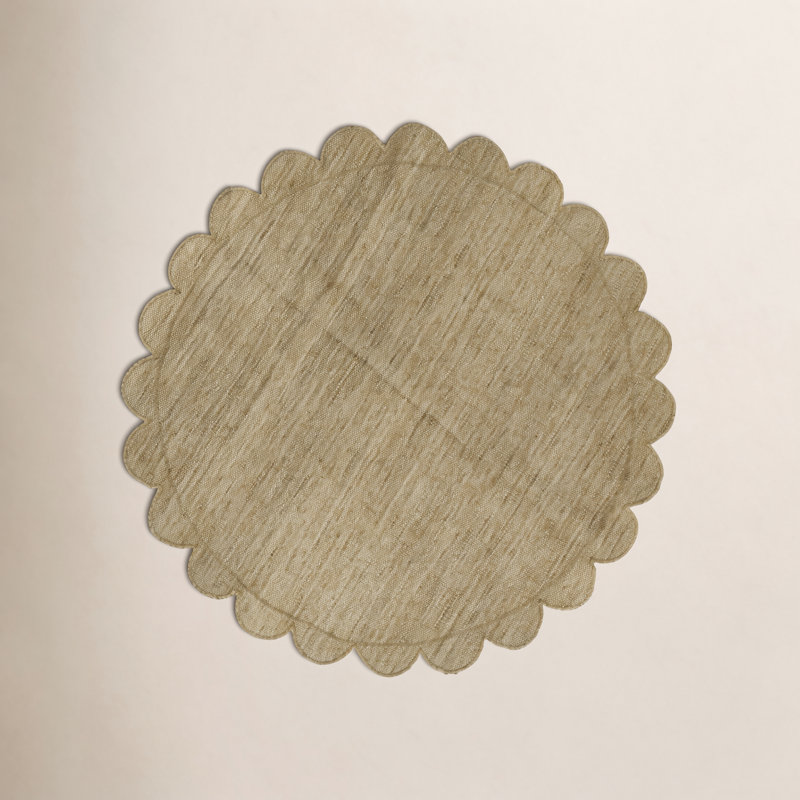 Tapis en jute tissé à la main Ayda Dakeria, Rond 6 pi