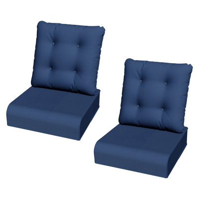 Coussins de chaise d'extérieur résistants aux intempéries en tissu d'oléfine beige, bleu, rouge et durable, résistants à l'eau et aux rayons UV pour les sièges d'extérieur