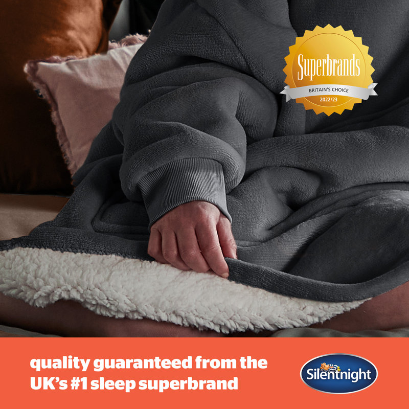 Silentnight Heat Genie Self Heating Oversized Hoodie Blanket