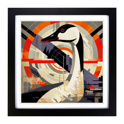 Goose Constructivism - Single Picture Frame Print on Wood