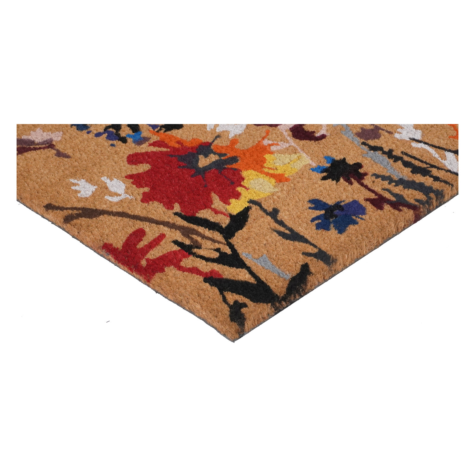 Non-Slip Floral Outdoor Doormat, 24" W x 36" L