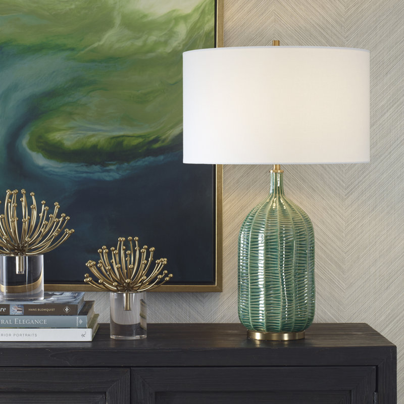 Mercer41 Gariella Green Table Lamp