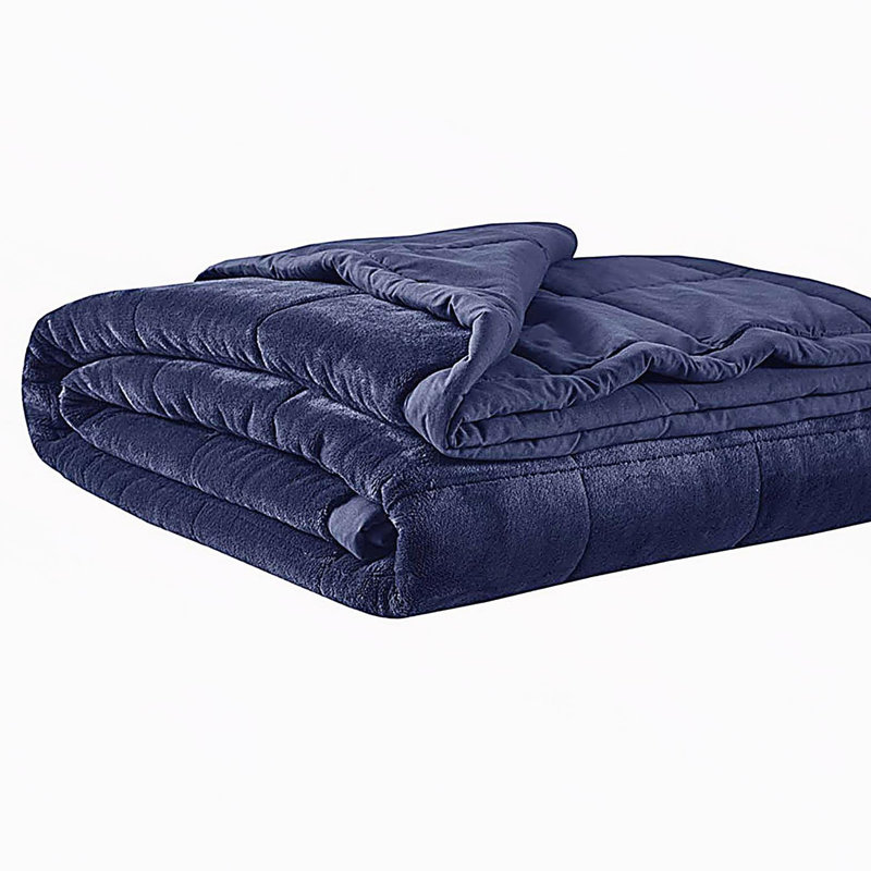 Couverture réversible en duvet HeiQ Smart, Très grand lit, Marine