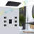 Treviso 20x14 Inch Matte Black Digital LED Shower System with Rainfall Waterfall 6 Body Jets