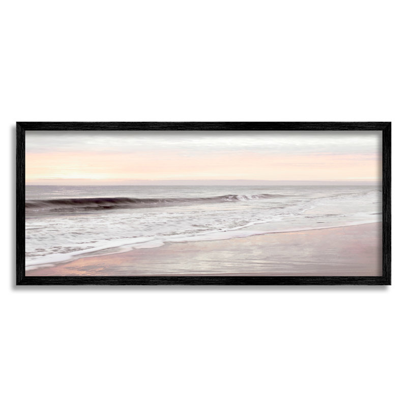 «Tropical Waterfront Sunrise Incoming Tide Beach», photographie panoramique sur toile tendue surdimensionnée par Natalie Carpentieri