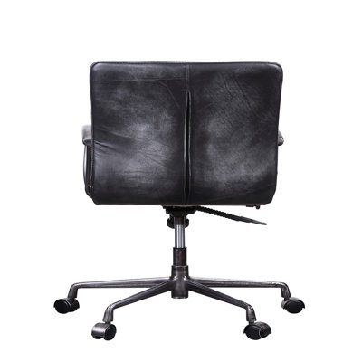 Grain Leather & Aluminum Office Chair