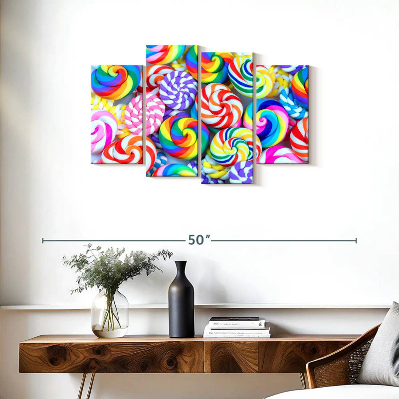 Yarlin Swirled Lollipops, 22" H x 36" W