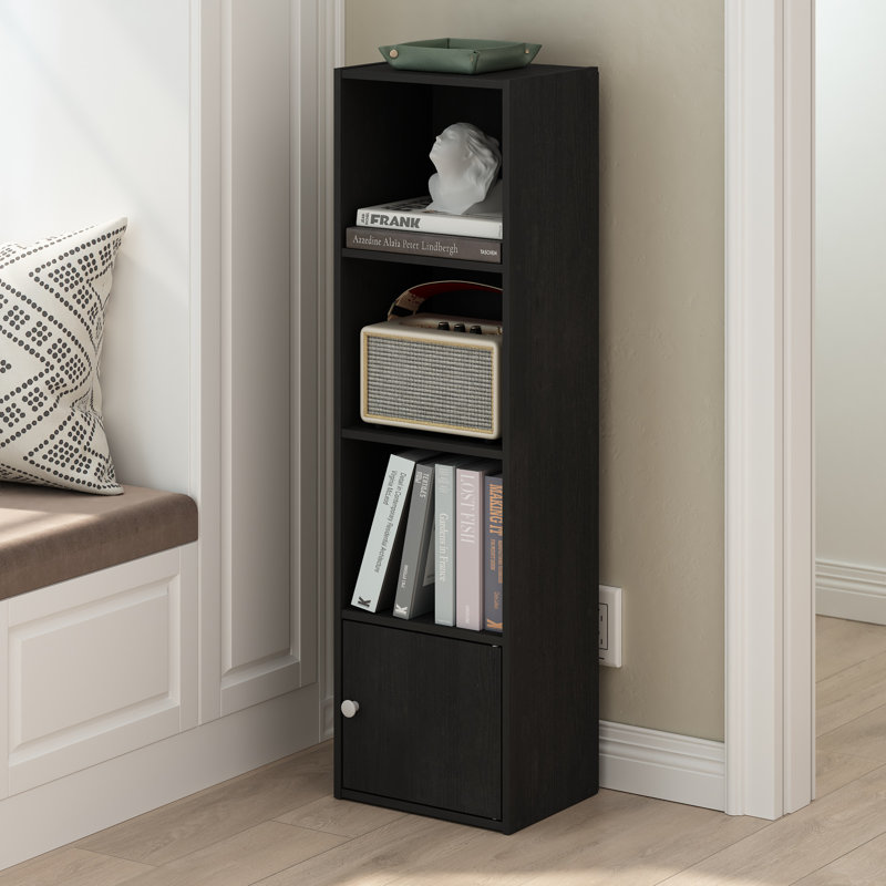 Bibliothèque standard Aagam, Noir, (4 tablettes) H 42 po x l 12 po x P 10 po