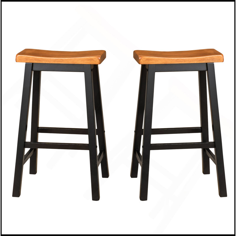 TABOURET SADDLE EN BOIS 29 po