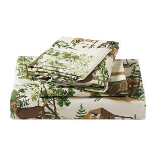 Ensemble de draps en percale 100% coton 250 fils Camp Wandawega