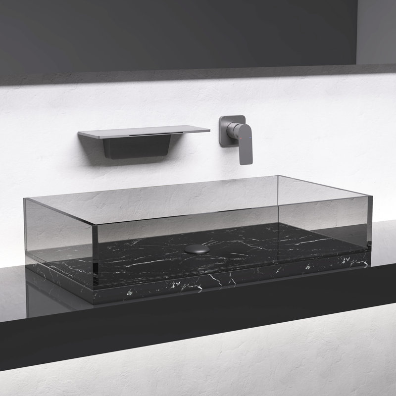 Robinet de salle de bain Waterfall, Noir mat