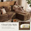 Fauteuil d'appoint rembourré avec accoudoirs brun Adrielle-1507515083