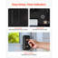 Verrouillage de porte sans clé, pêne dormant électronique à pavé tactile avec carte à puce, codes utilisateur personnalisables, verrouillage par clé, verrouillage automatique, mot de passe anti-fouillis, rétroéclairé, installation facile, pour la maison, noir mat