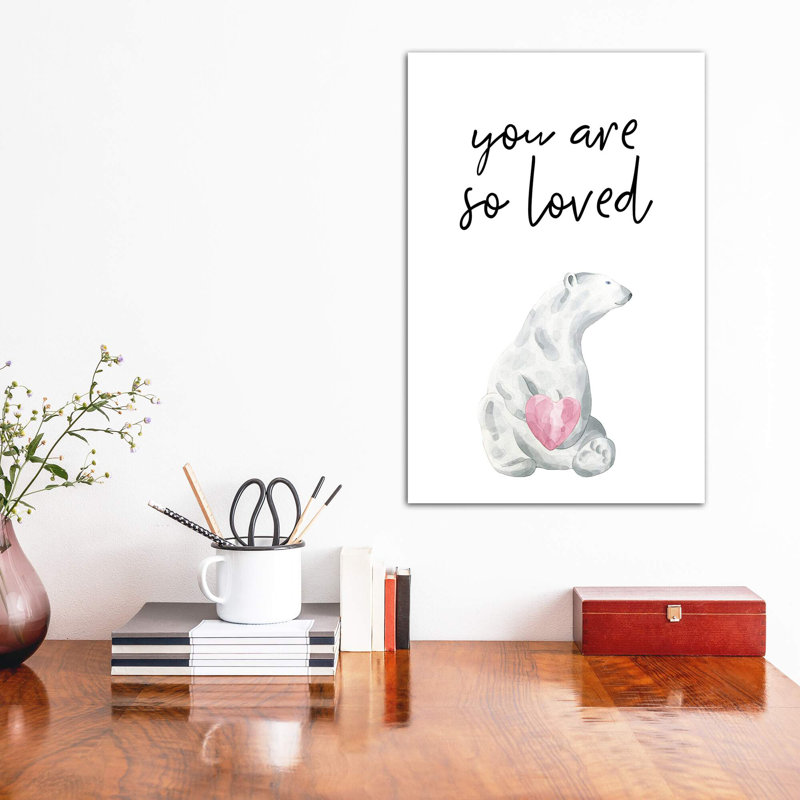 «You Are So Loved», impression d'art graphique, Aucun mat, Toile tendue, H 18 po x l 12 po x 1,5 po