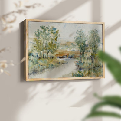 Arbres sur le ruisseau II - reproduction encadrée - réarmable