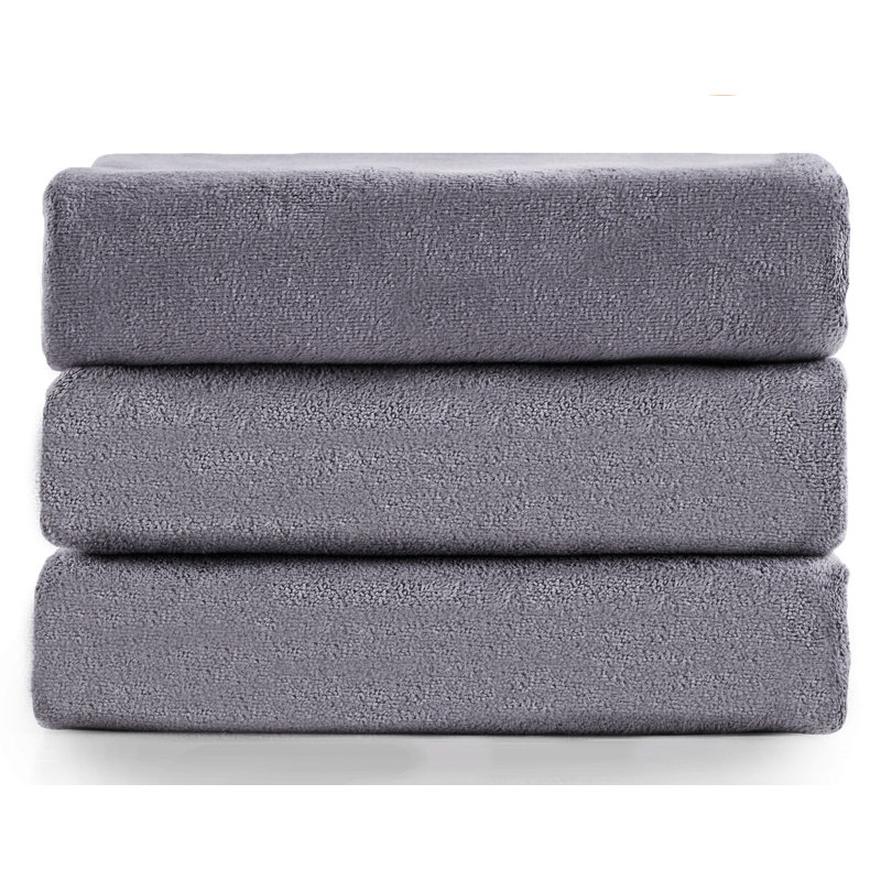 Ensemble de serviettes de bain 3 pièces rossburg, Gris