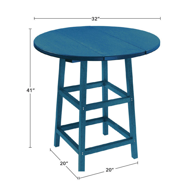 Table bistro Shay, Bleu, H 41 po x l 32 po x L 32 po
