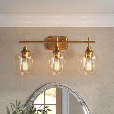Castonguay 3-Light Dimmable Gold Vanity Light