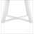 Edo Contemporary Round Dining Table, White Trestle Base