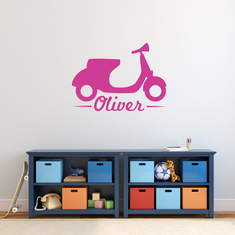 Adhésif décoratif scooter, Rose vif, Oui