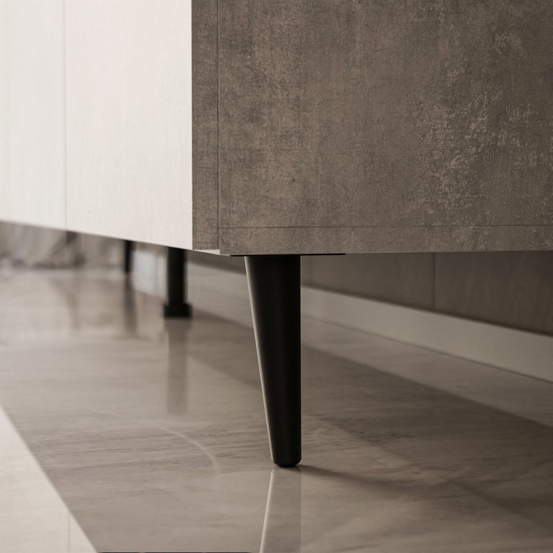 Colgante TV Cabinet Concrete Tone 100cm with Legs